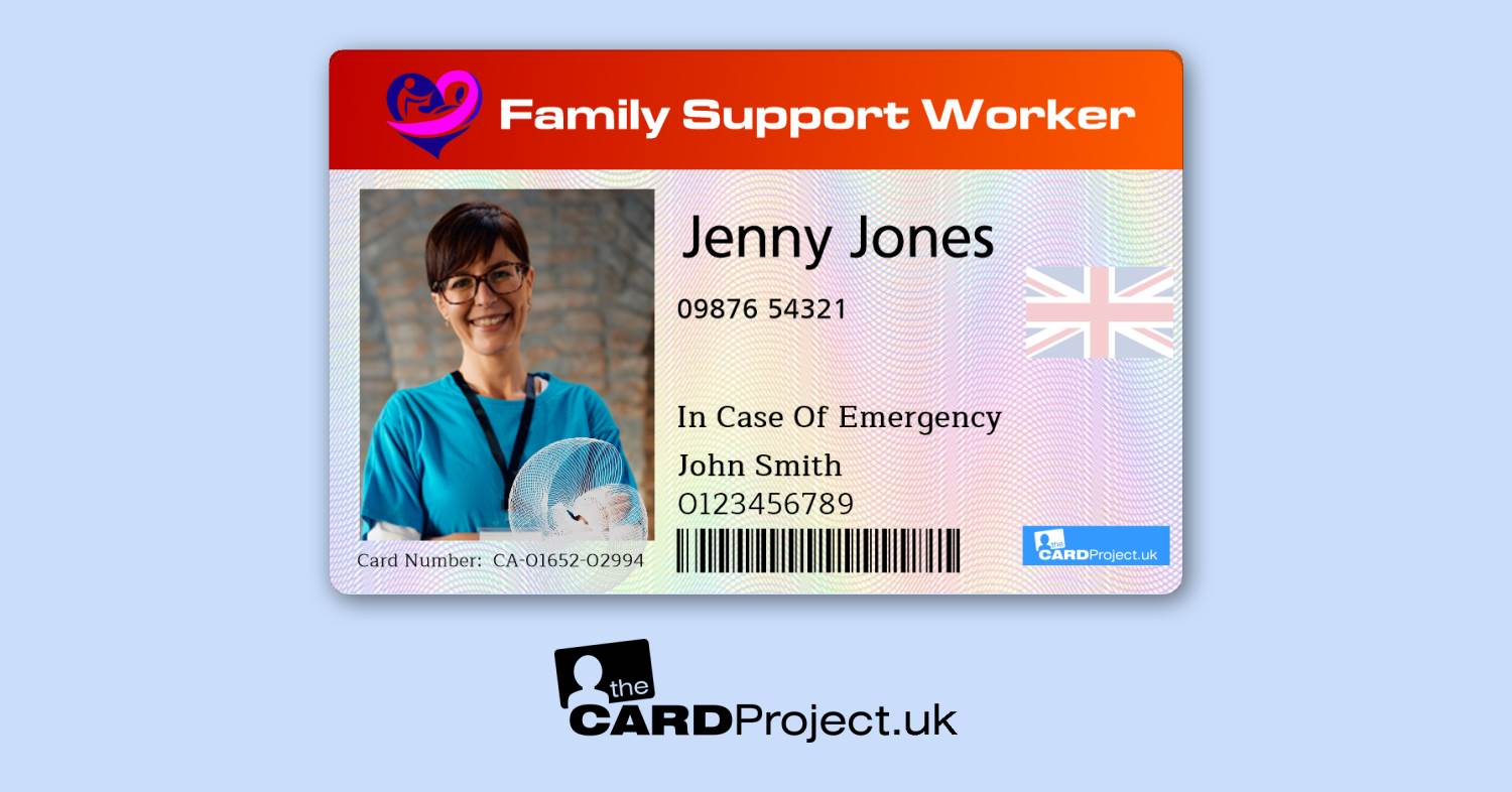 Family Support Worker ID Card Premium (FRONT)